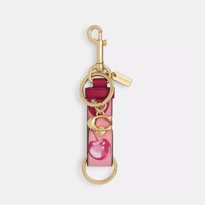 Coach Trigger Snap Bag Charm With Cherry Print